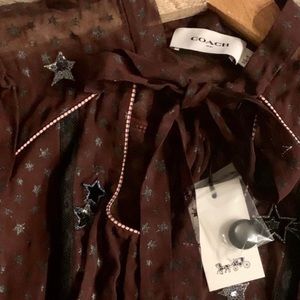 💎NEW Coach Embroidered Long Star Dress, Size 0
